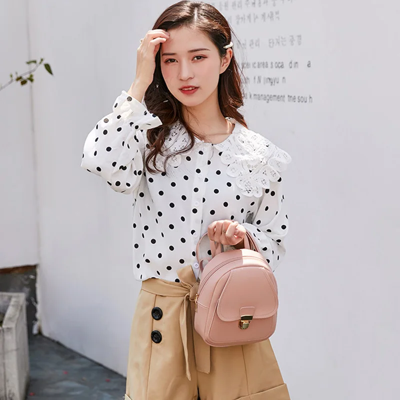 Маленький рюкзак с вырезами для школьников сумка через плечо розовый кошелек