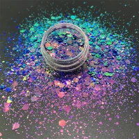 new color shifting purple blue hexagon shaped mixed chunky glitter powder chameleon glitter for nails art diy crafts decorations