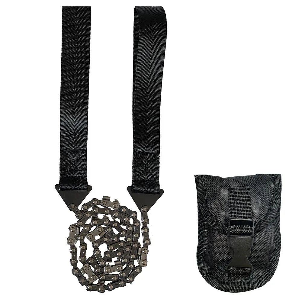 

24 Inch/63Cm Outdoor Gear Rope Saw Pocket Reel Hand Stainless Steel Rope Chain Saw Portable Travel Camping Survival Tool