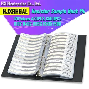 170 значения, 4250 шт., 8500 шт., 0201, 0402, 0603, 0805, SMD резистор 1206 0R  10M, DIY GBA, образец, справочная книга, резисторы