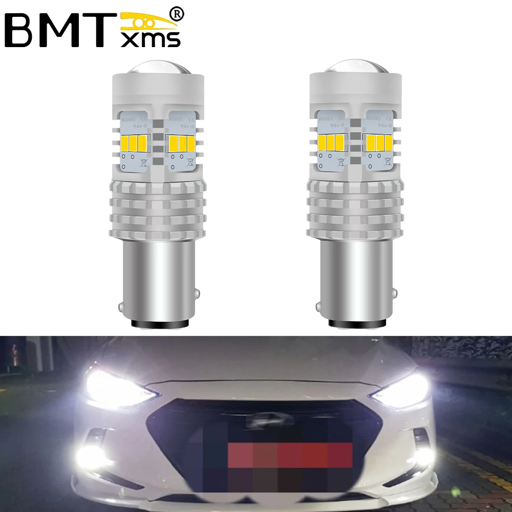 

BMTxms 6000K Xenon White CAN-bus P21/5W BAY15d 1157 LED Daytime Running Light For Peugeot 408 308 3008 RCZ Auto Accessories