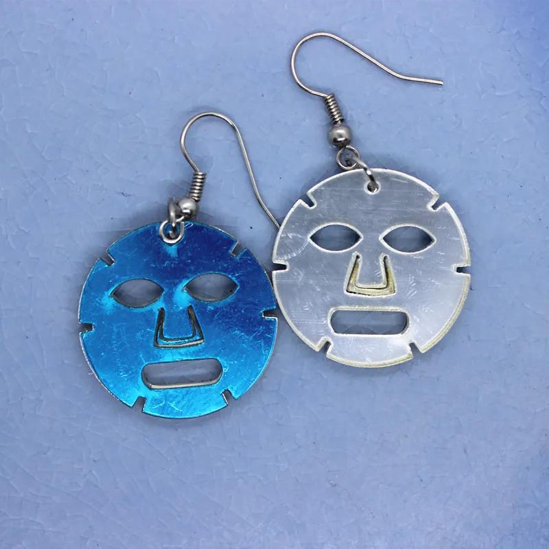 Женские акриловые сережки-маски Забавные милые зеркальные серьги уникальные