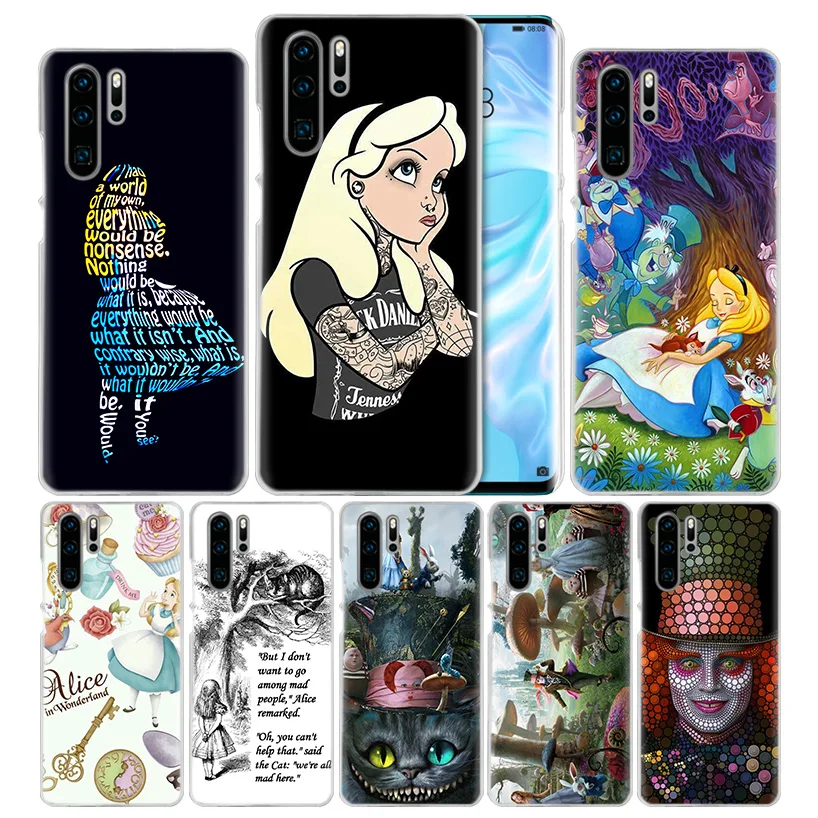 Чехол Alice in Wonderland для huawei mate 30 20 10 P20 P30 Lite Pro P Smart Y9 Prime Honor 8A 8X 10i PC Чехлы для телефона