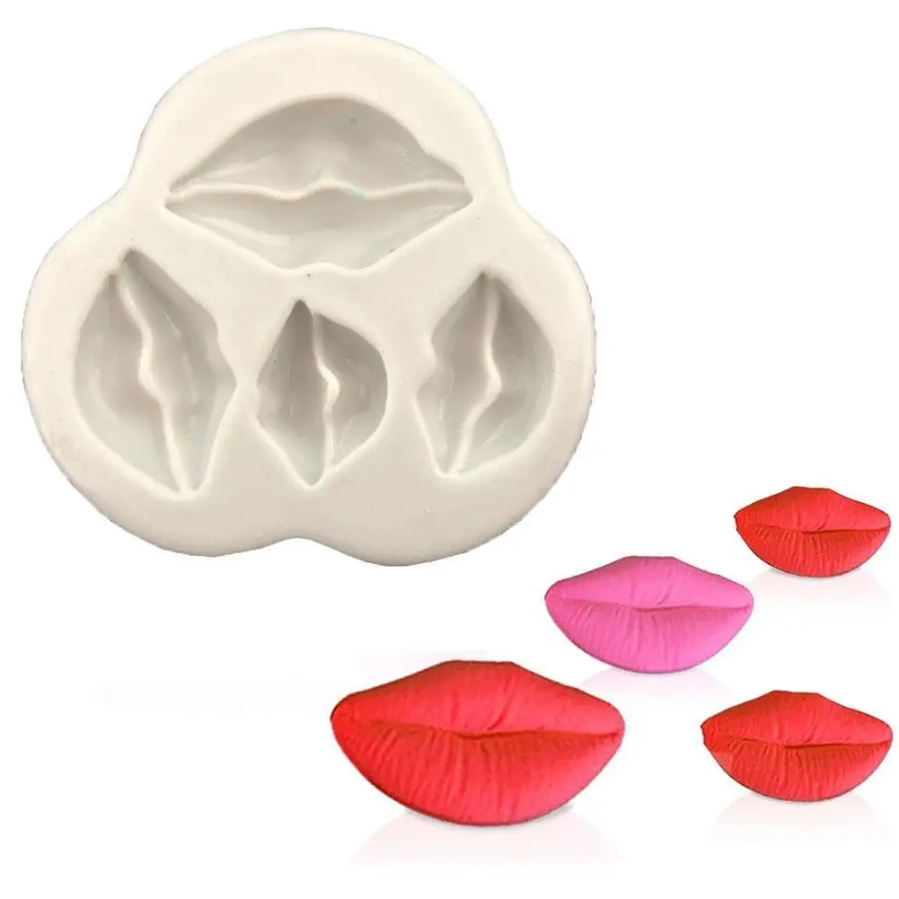 

Valentine's Day Silicone Mold 3D Red Lip Love Chocolate Fudge Tool Cupcake Decoration Dessert Pastry Baking Kitchenware
