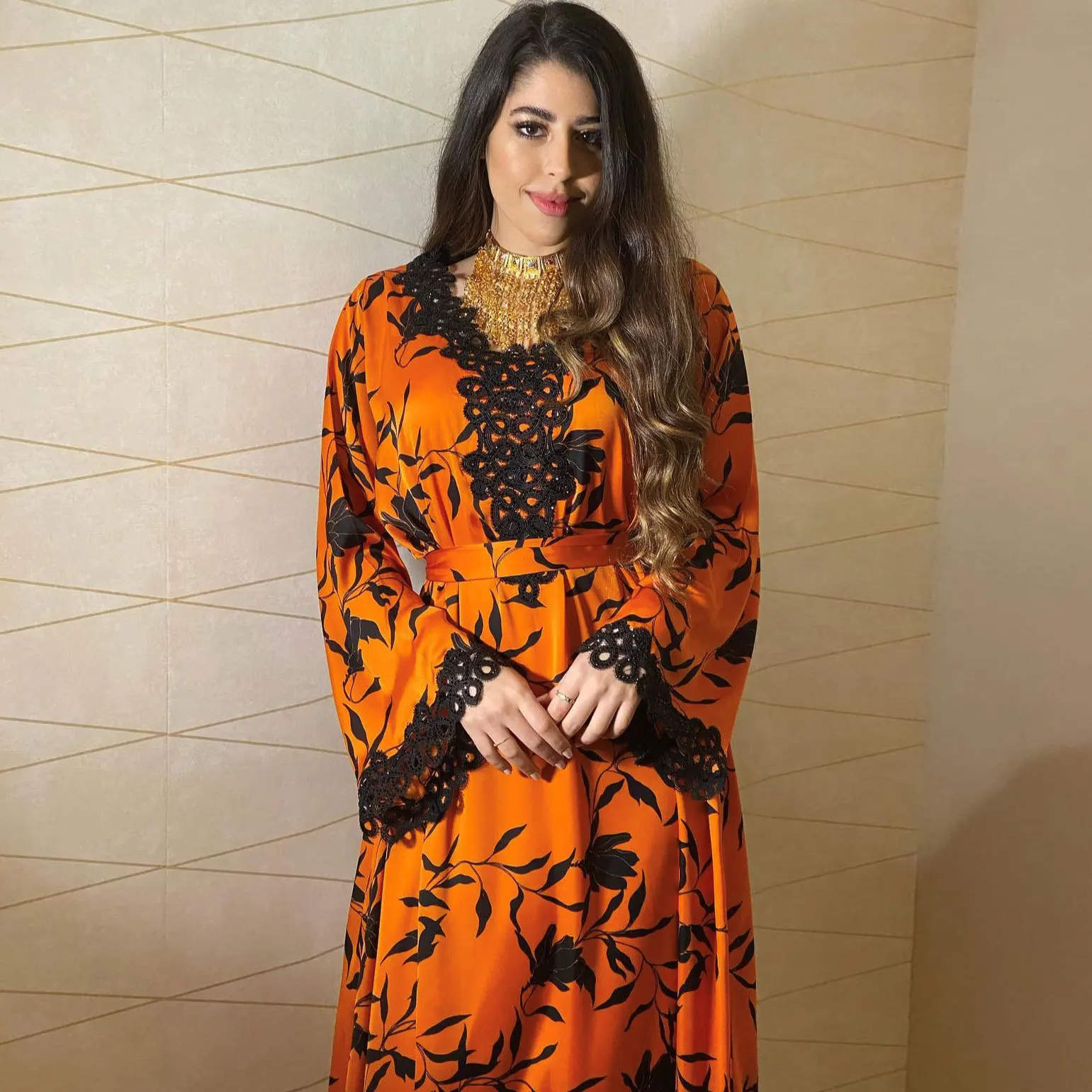 

Ramadan Moroccan Caftan Evening Gown 2022 Dubai Abayas For Women Turkey Islam Clothing Kaftan Muslim Print Maxi Dress Boubou