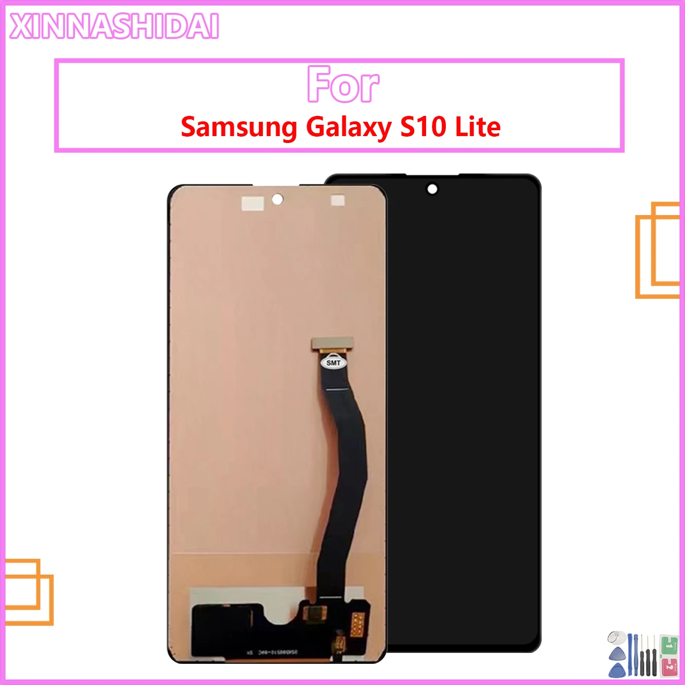 

100% протестированный ЖК-дисплей для Samsung Galaxy S10 Lite G770 SM-G770F/DS, ЖК-дисплей, сенсорный дигитайзер в сборе, заменяемый