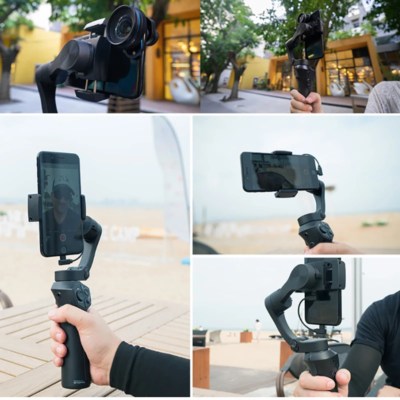 Складной карманный стабилизатор для смартфона Atom 3-осевой шарнирный IPhone Samsung Huawei