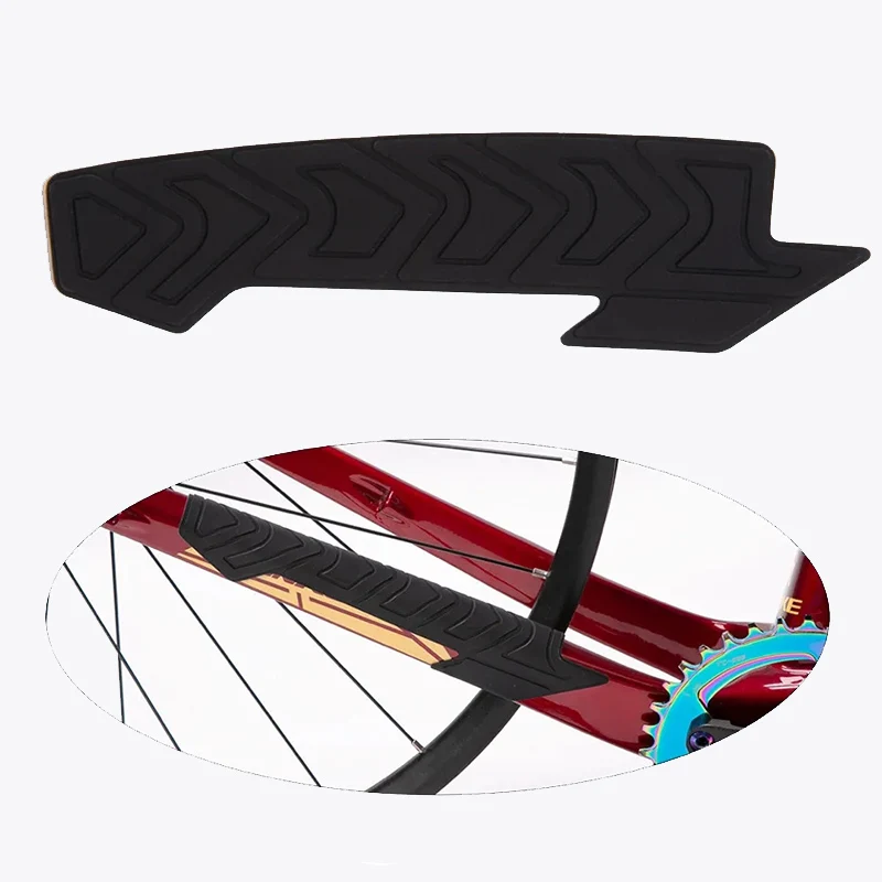 

Bicycle Chain Protector Black Carbon Fiber Cycling Frame Chain Stay Posted Protector Chain Care Guard Cover Bike Accessories