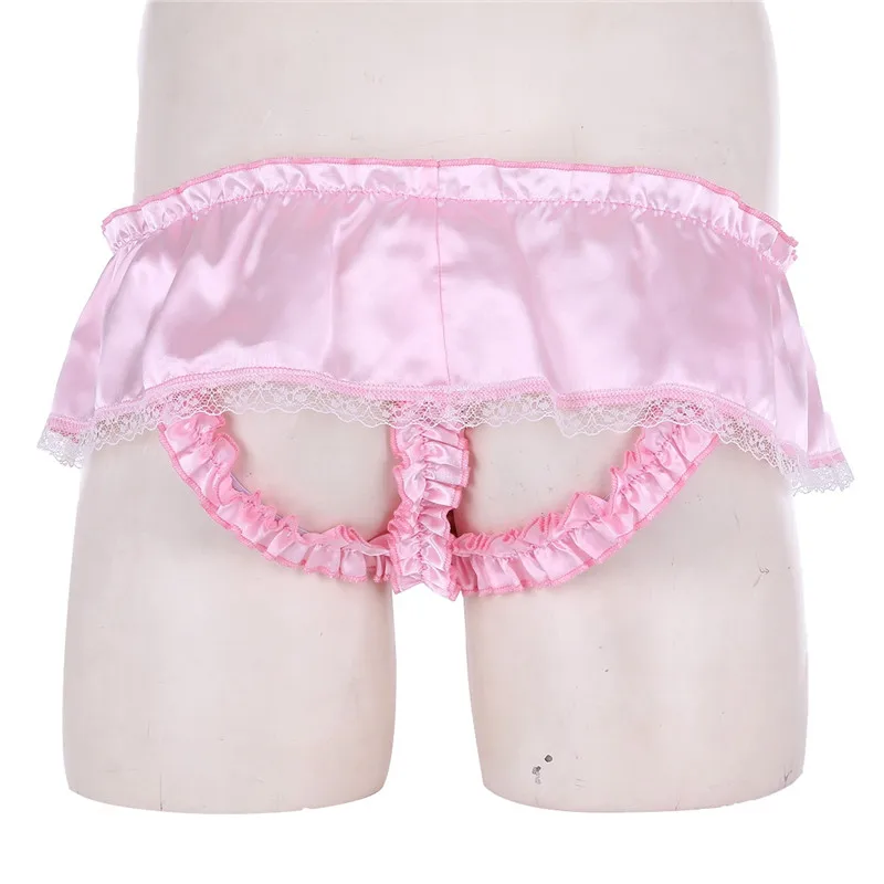 Горячее сексуальное мужское мягкое блестящее атласное нижнее белье брифы с