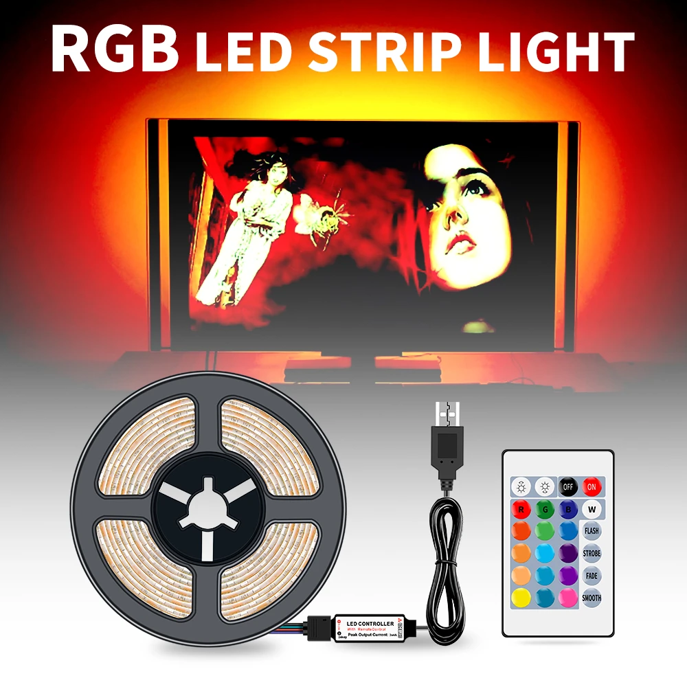 Гибкая светодиодная лента RGB с питанием от USB неоновая Светодиодная