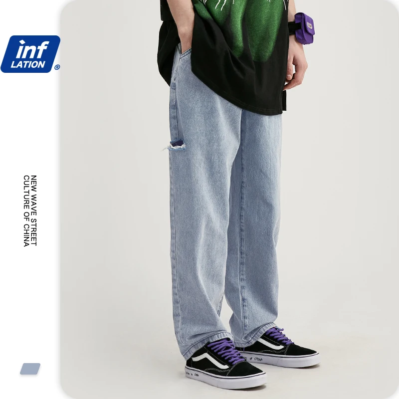 INFLATION 2020 осень Новое поступление джинсы Мужская модная уличная одежда мужские