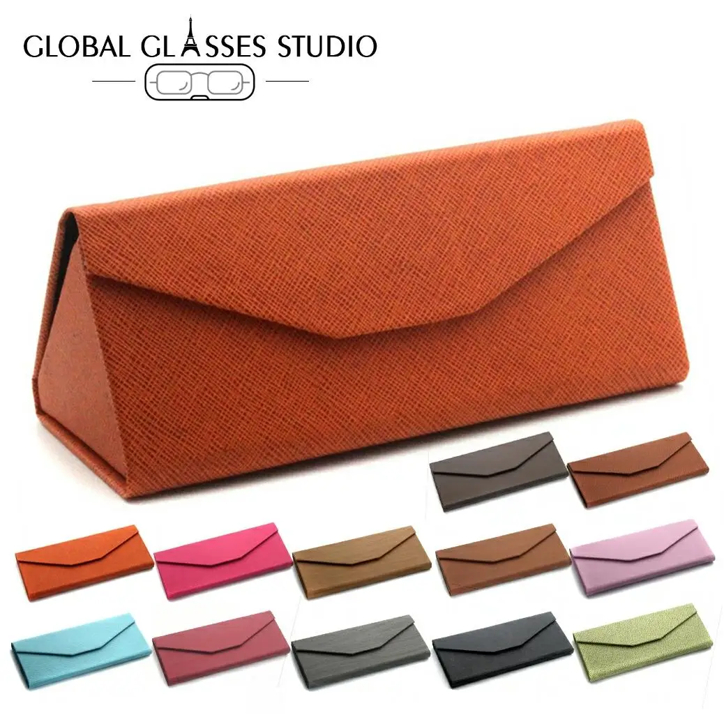 1 шт. Портативный треугольные солнечные очки коробки Складные PU