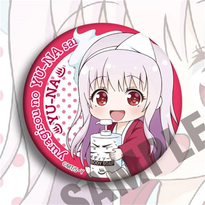 Anime Yuuna and the Haunted Hot Springs Yuragi-sou no Yuuna-san Cosplay Bedge Collect Badge For Bags Hats Button Brooch Pin Gift |