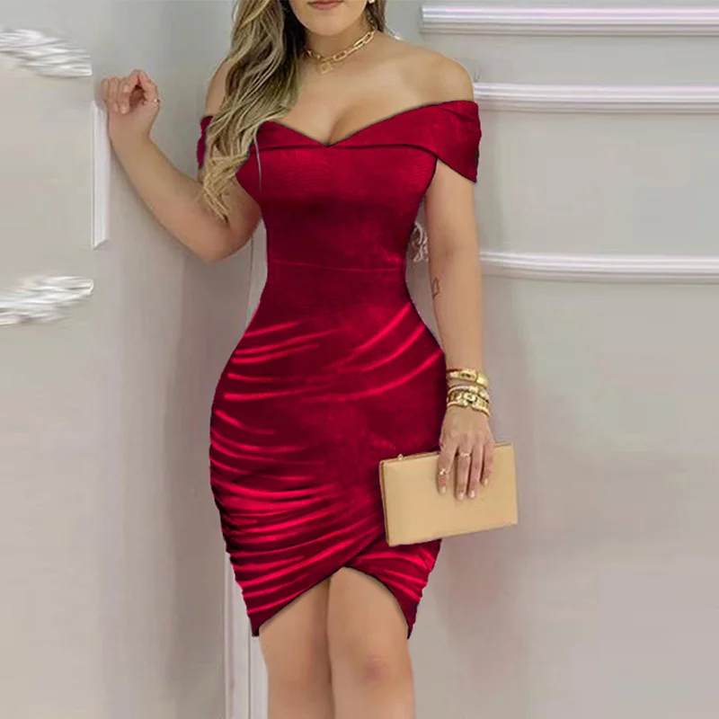 

2021 Spring Autumn Elegant Solid Velvet Bodycon Party Dress Women Sexy Backless Slim Mini Dress Ladies Fashion Casual Dresses XL