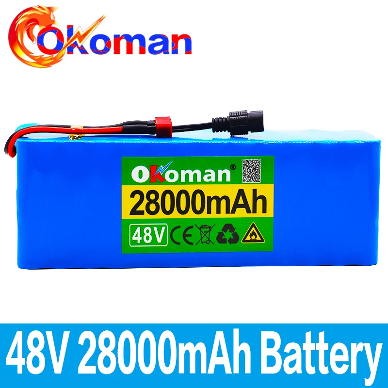Аккумулятор высокой емкости 48v 28Ah 1000w 13S3P комплект литий ионный батарей для
