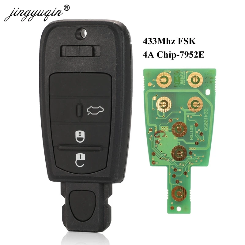 jingyuqin Смарт ключ автомобиля дистанционного 433Mhz 4A pcf7952E для FIAT Viaggio Ottimo Smart Control Key 3