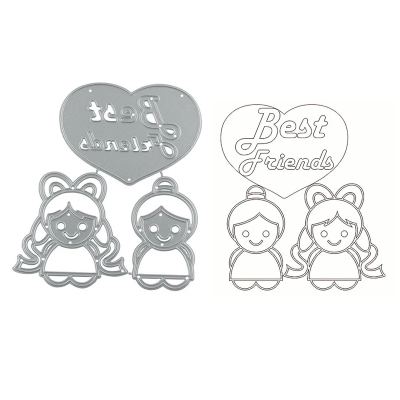 DiyArts лучшие друзья металлические режущие штампы новинка 2019 для изготовления