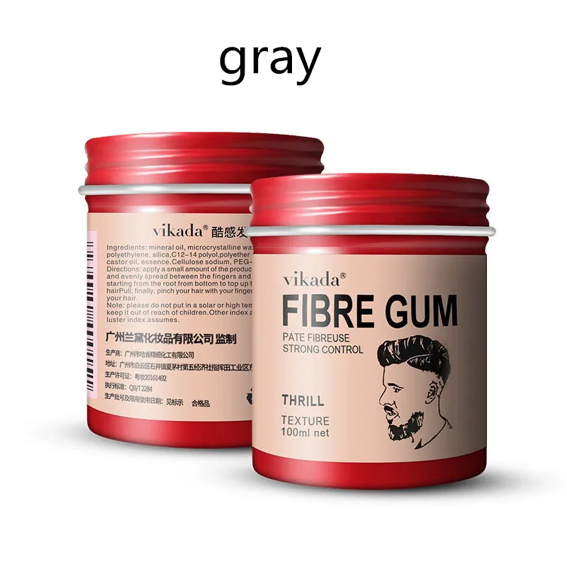 Gray Мужская мода, матовая готовая глина для укладки волос, для ежедневного использования, для мужчин, s Hair, высокая прочность, глина, на выходе, низкий блеск, для укладки волос, восковой инструмент, TSLM1 - Color: Gray