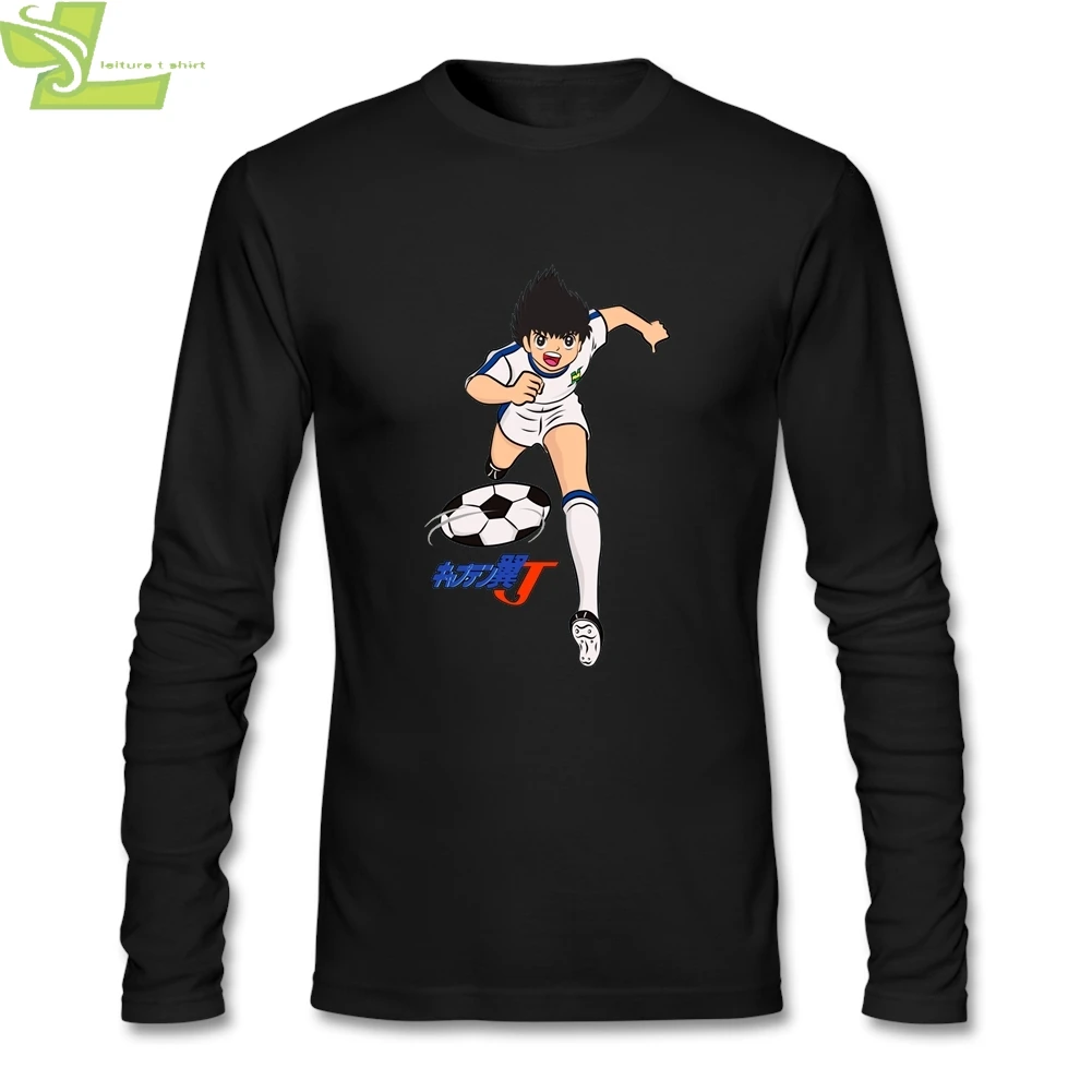 Captain Tsubasa Homme Футболки Для мужчин Мужские рубашки с длинным рукавом из хлопка