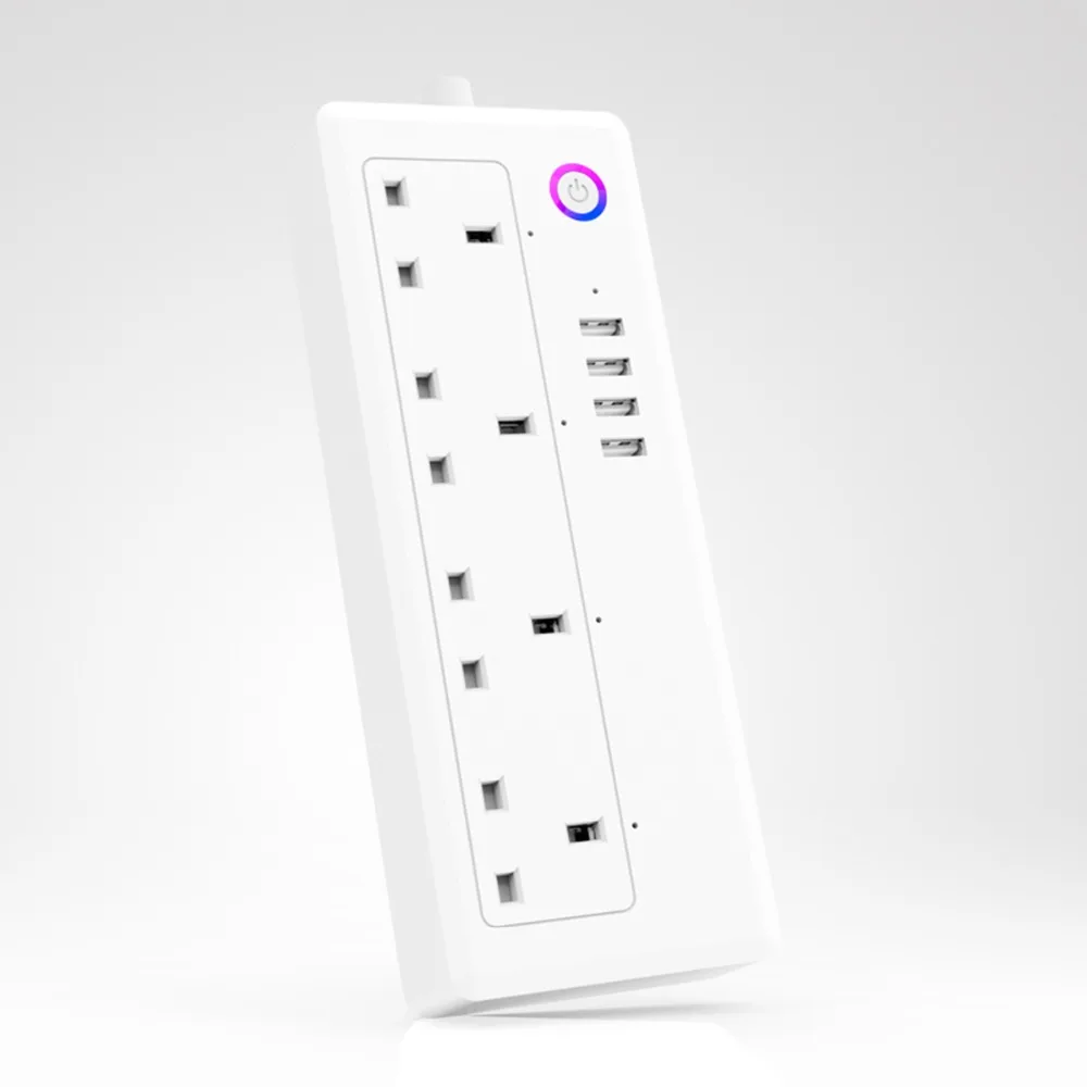 Умная розетка с голосовым управлением и таймером зарядное устройство 4 USB-портами