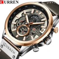 curren 2021 sport mens watches top brand luxury waterproof business chronograph military wristwatch man clock hour reloj hombre