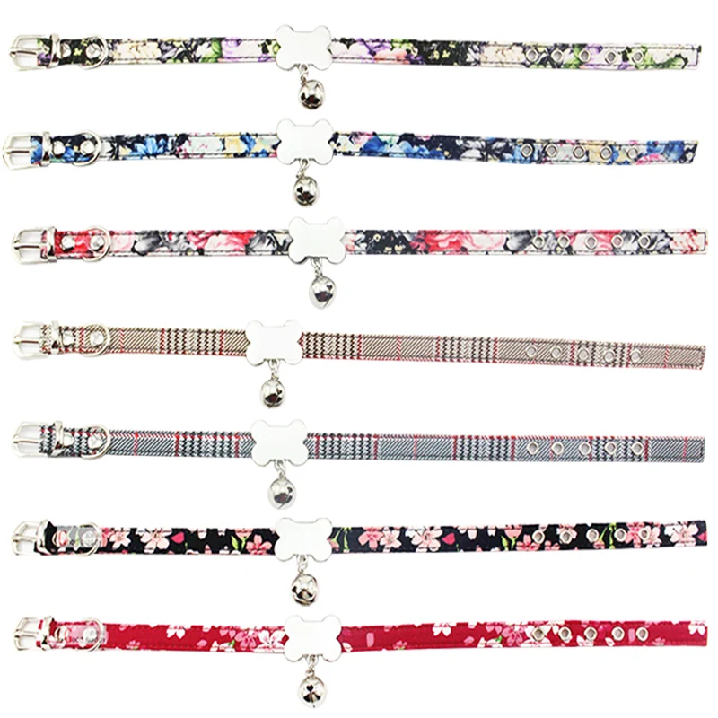 Персонализированный ошейник с идентификацией и колокольчиком