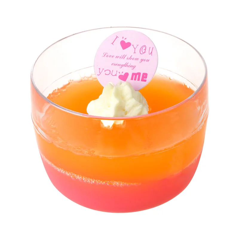 

50pcs Creative transparent disposable pudding cup party wedding birthday funny jelly cake ice cream decor plastic cups with lid