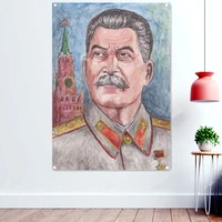 joseph stalin leader of soviet union poster decorative banner russia cccp ussr communist propaganda wallpaper painting tapestry