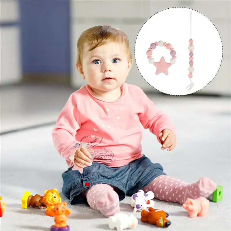 

1 Set Baby Pacifier Clip Bracelet Clamp Newborn Teether Pacifier Chain