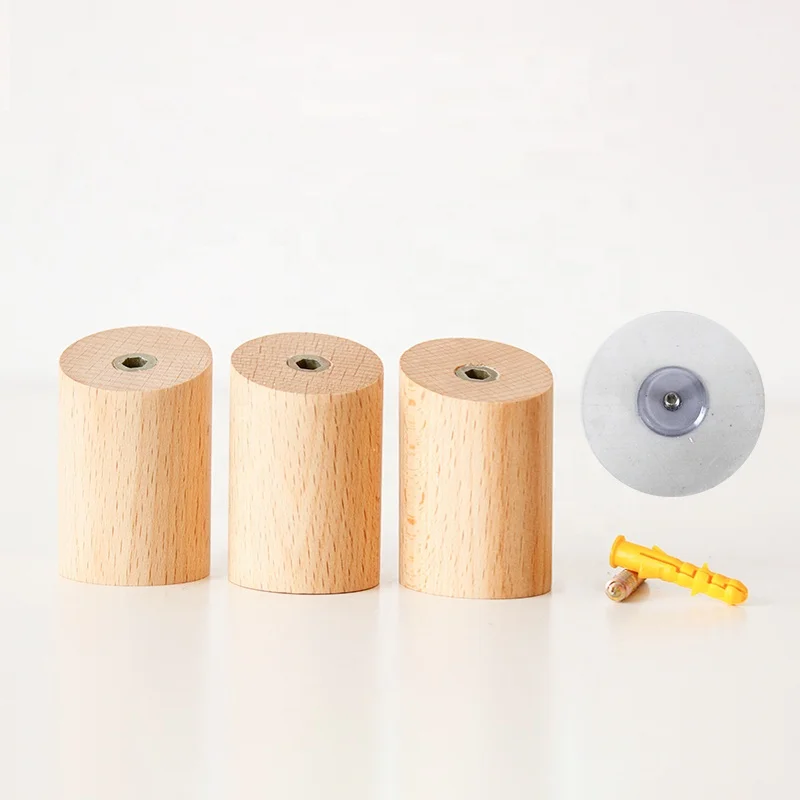 

Natural solid wood hat hook wall mounted hanging hooks wood clothes hanger hook