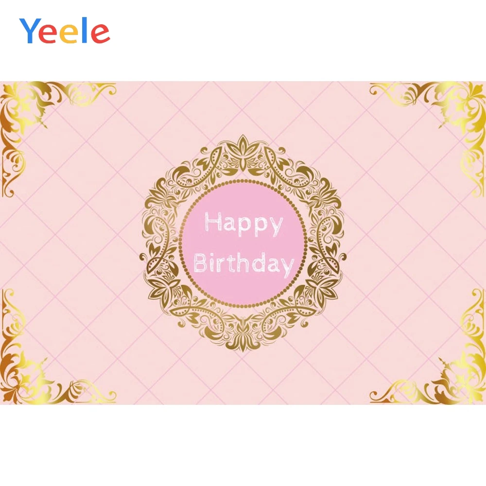 Yeele Золотой новорожденный фон для детских праздников на заказ с днем рождения