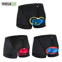 wosawe 5d gel padded moto cycling shorts men mtb shorts black underpant shockproof quick dry breathable bicycle padded shorts