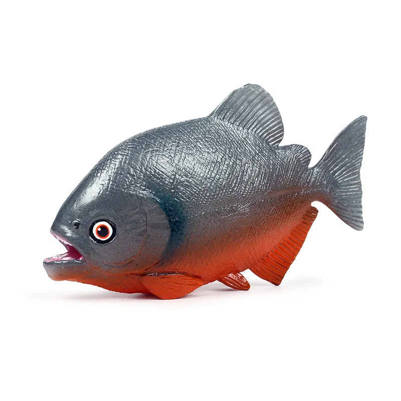 Piranha животных статуэтки коллекционные игрушки рыбка животное для познания