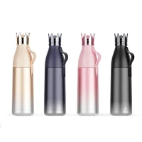 vacuum insulated stainless steel beverage bottle with handle sports wide mouth flask with leak proof cap 240ml 350ml 4 color