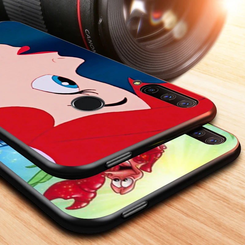 

Mermaid Disney Princess for Huawei Honor 30 20 10 9S 9A 9C 9X 8X MAX 10 9 Lite 8A 7C 7A Pro Silicone Black Phone Case