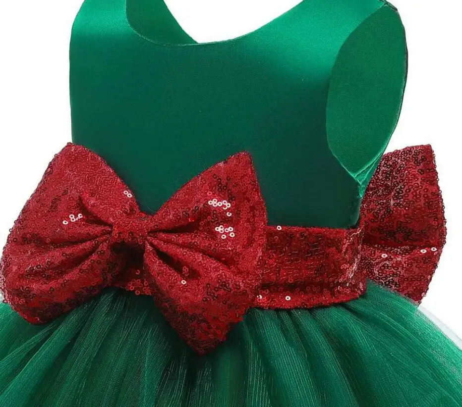 Детские для девочек красное синее детское платье принцессы рождественское с