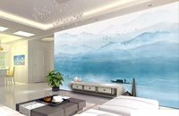 custom size mural artistic conception landscape painting hand painted tv background wall decoration painting 3d wallpaper