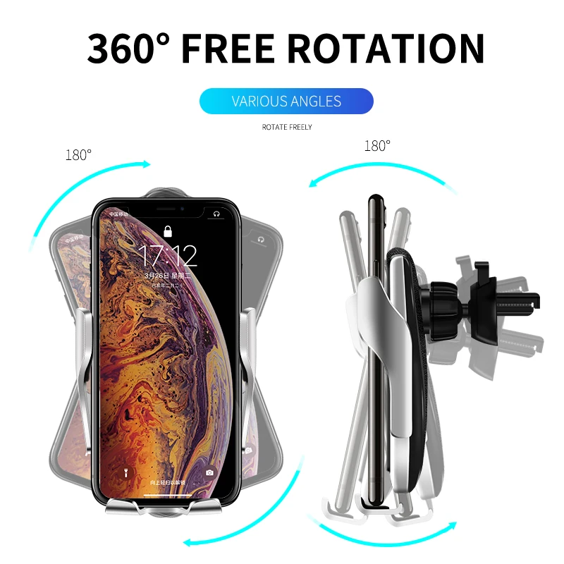 10 Вт автомобильное беспроводное зарядное устройство держатель телефона для iPhone