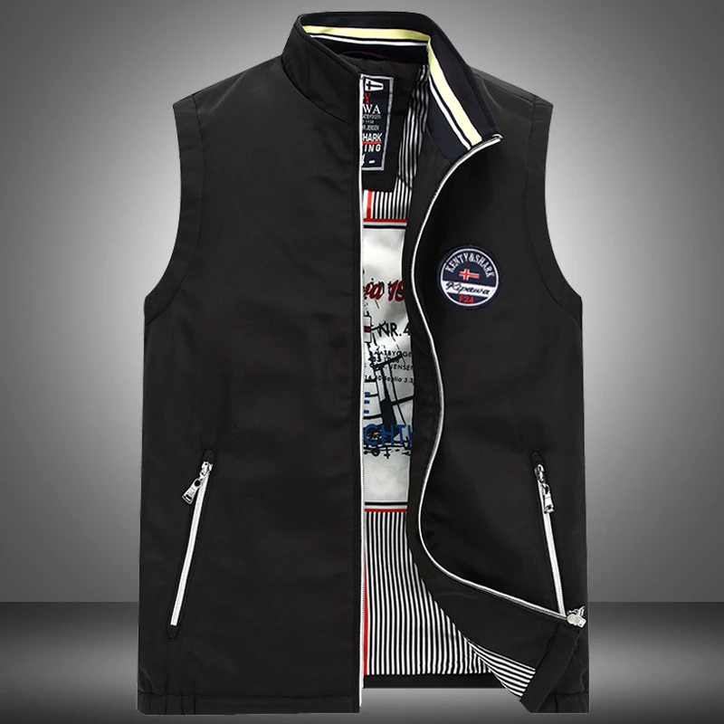 

2020 new shark vests for men men's autumn winter cotton men Casual Warm Thick Coat gilet homme sleeveless jacket vest waistcoat