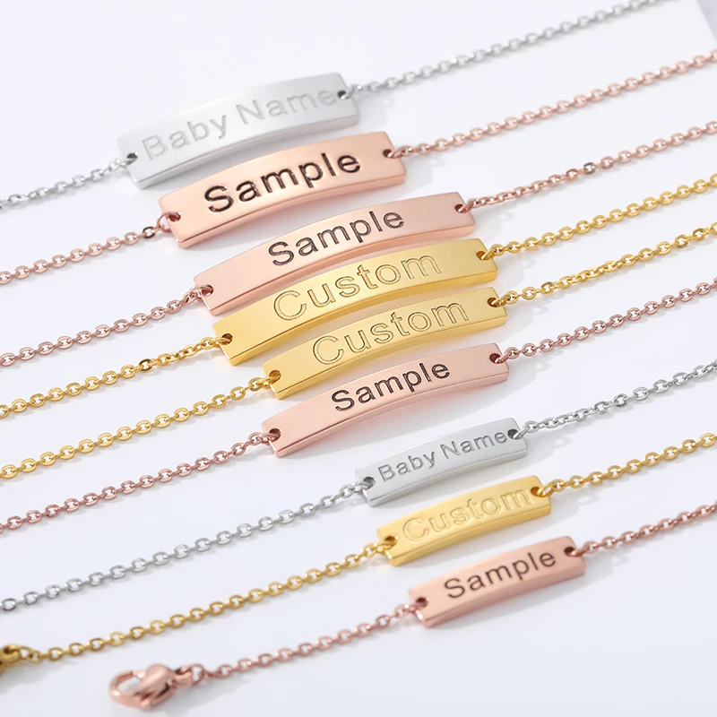 30*5mm Horizontal Bar Engraved Roman Numeral Necklace Personalized Name Jewelry God Is Greater Than The Highs And Lows Choker | Украшения и