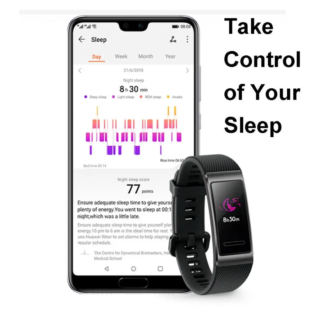 Для Huawei Band 3 Pro встроенные GPS Смарт-часы AMOLED сенсорный экран 50 м водонепроницаемые