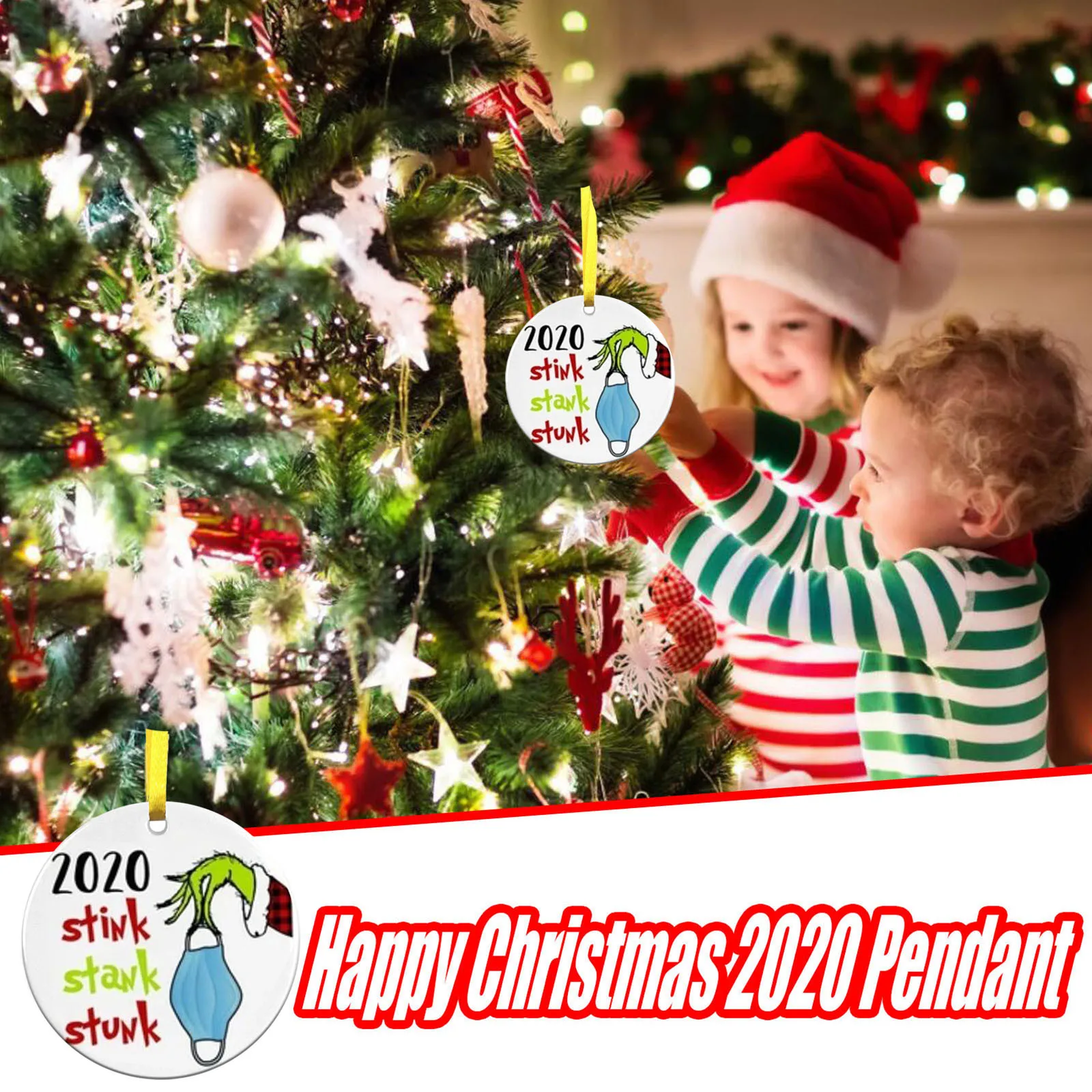 Персонализировать в форме украшения Висячие для рождественской орнамент с елкой