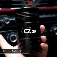 suitable for audi q3 car logo aluminum alloy ashtray portable car ash rack with rotating cover