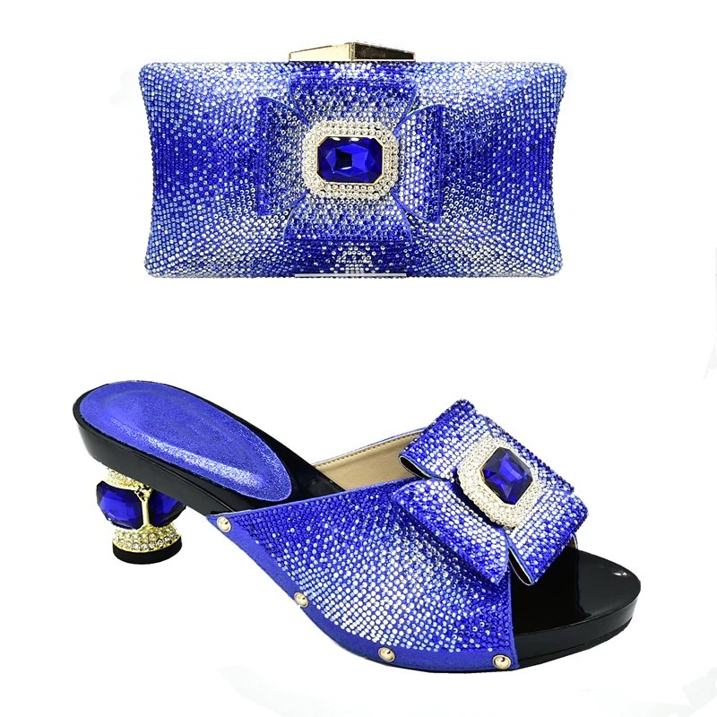 Новейший вечерний комплект из обуви и сумки в африканском стиле Итальянская