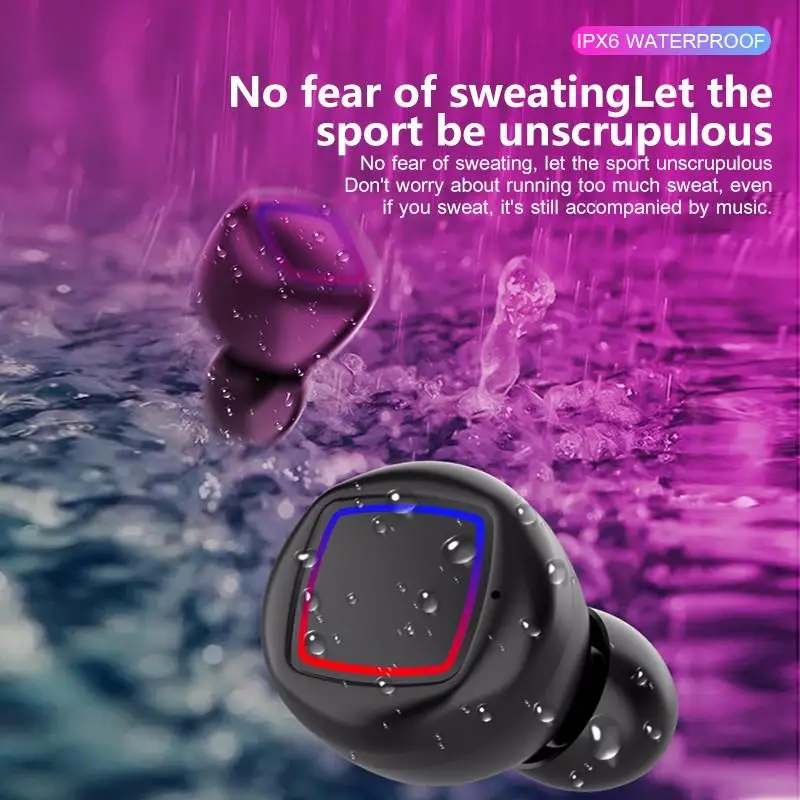 HMB11 с сенсорным управлением TWS True 5 0 Bluetooth наушники принтом пальцев светодиодный