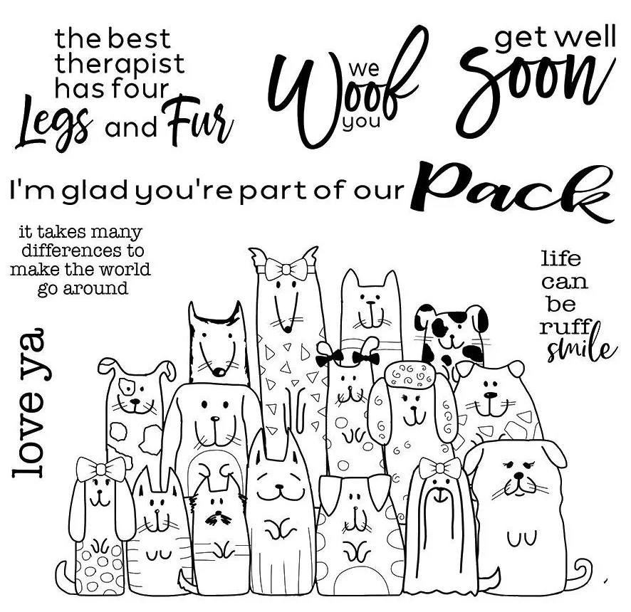 

Прозрачный штамп в виде собаки для скрапбукинга своими руками/изготовления карт C560