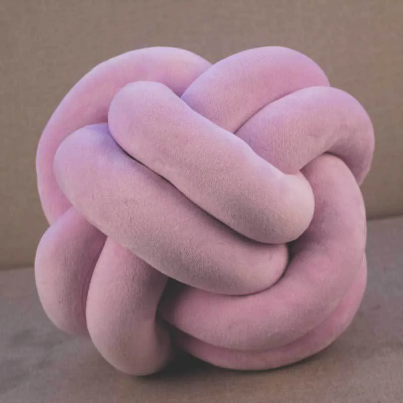 Завязанная плюшевая подушка круглый шар Подушка поясная диванная кровать