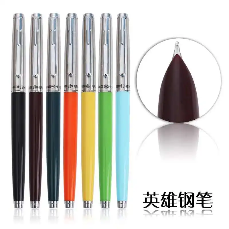 

Early Hero 007 Fountain Pen Vintage Ink Pen Aerometric Filling System Fin Nib Stationery Office School Supplies Witing Gift