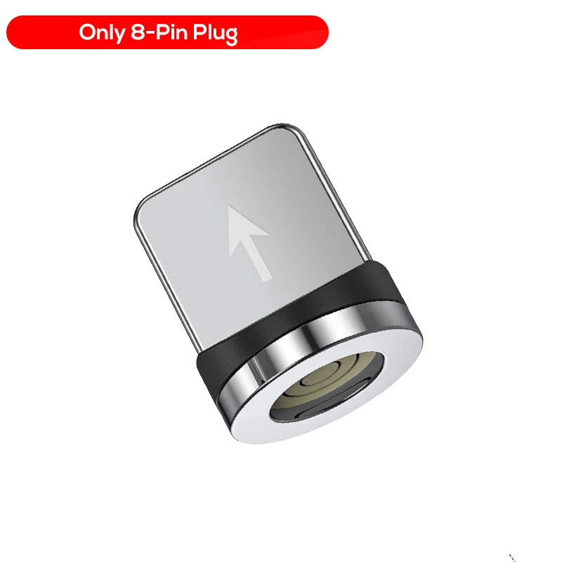 Only 8Pin Plug TOPK AM37 Быстрая зарядка Магнитный зарядный кабель mi cro usb type C кабель для iPhone X Xs Max 11 8 7 6 Xiaomi mi note 10 телефонные кабели - Цвет: Only 8Pin Plug
