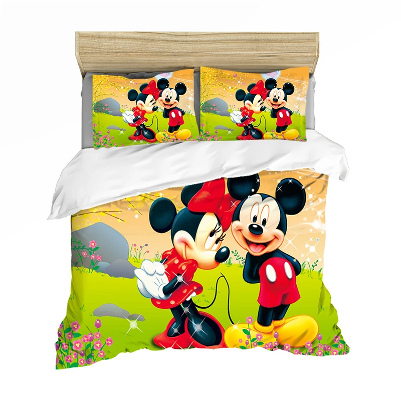 Набор постельного белья Mickey Mouse подарок на Рождество мягкая домашняя текстильная спальня Twin Double Queen King Size для детей, пары, студентов.